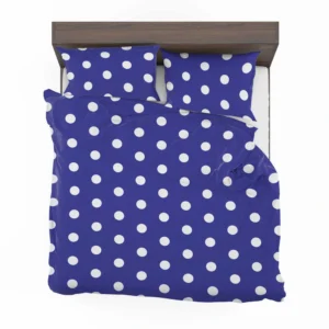 Blue White Polka Dots Design Bedding Set 2