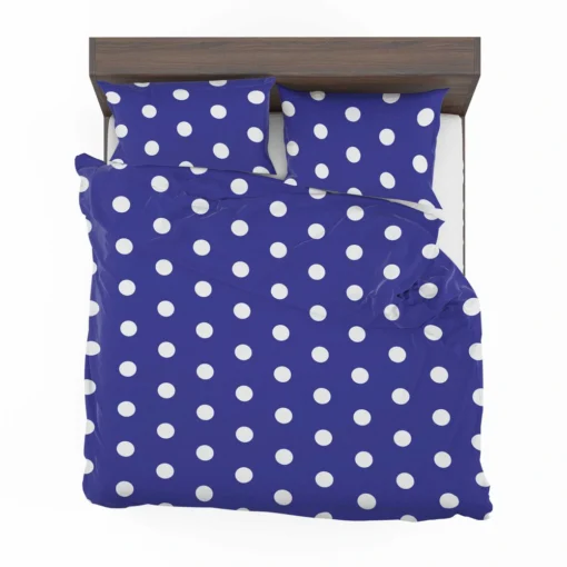 Blue White Polka Dots Design Bedding Set 2