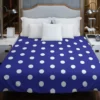 Blue White Polka Dots Design Duvet Cover