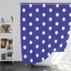 Blue White Polka Dots Design Shower Curtain