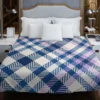 Blue White Purple Stripe Tartan Plaid Duvet Cover