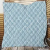 Blue White Swirls Winter Frost Minimalist Quilt Blanket