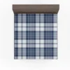 Blue White Tartan Plaid Checkered Fitted Sheet