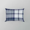 Blue White Tartan Plaid Checkered Pillow Case