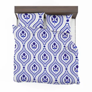 Blue White Thai Ikat Design Bedding Set 2