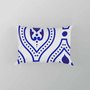 Blue White Thai Ikat Design Pillow Case