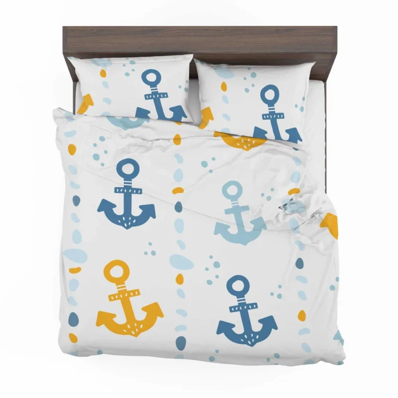 Blue Yellow Anchor Design Bedding Set 2