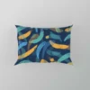 Blue Yellow Brush Strokes Design Pillow Case