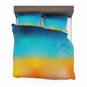 Blue Yellow Colored Grid Bedding Set 2