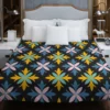 Blue Yellow Floral Ethnic Duvet Cover