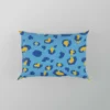 Blue Yellow Leopard Print Pillow Case