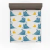 Blue Yellow Sailboats Fitted Sheet