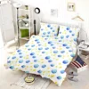 Blue Yellow Watercolor Polka Dots Bedding Set