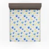 Blue Yellow Watercolor Polka Dots Fitted Sheet