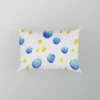 Blue Yellow Watercolor Polka Dots Pillow Case