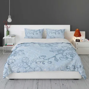 Blueberry Sketch Pattern Bedding Set 1