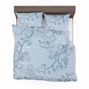 Blueberry Sketch Pattern Bedding Set 2