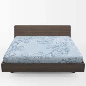 Blueberry Sketch Pattern Fitted Sheet 1