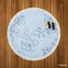 Blueberry Sketch Pattern Round Beach Towel