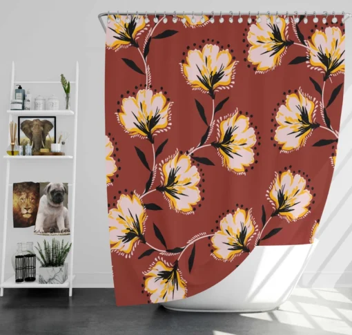 Blumen muster Florals Shower Curtain