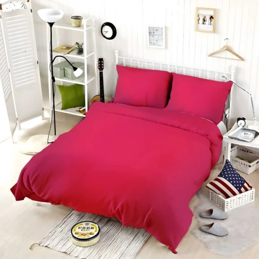 Blurred Red Love Heart Bedding Set