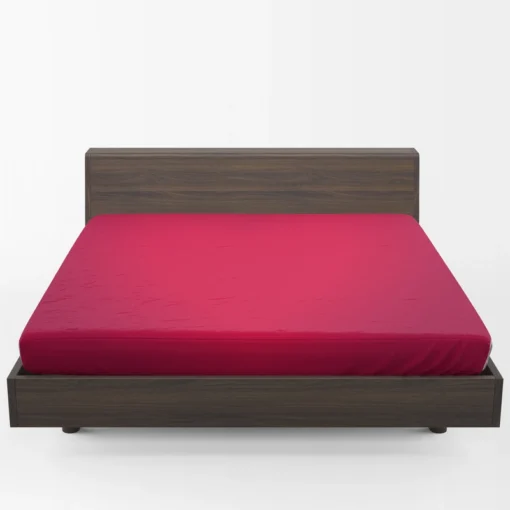 Blurred Red Love Heart Fitted Sheet 1