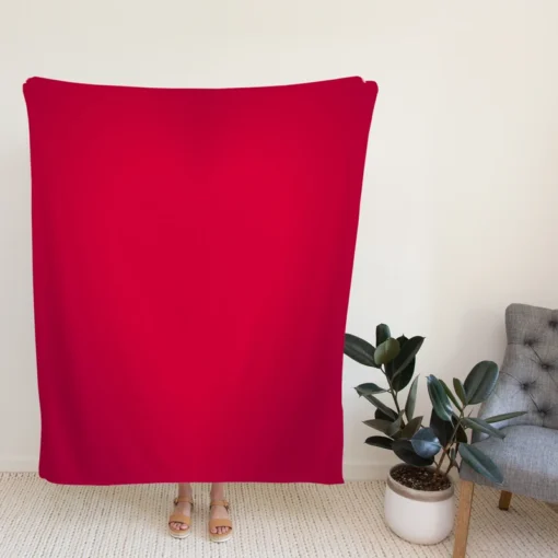 Blurred Red Love Heart Fleece Blanket