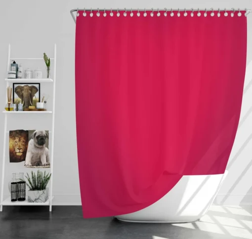 Blurred Red Love Heart Shower Curtain