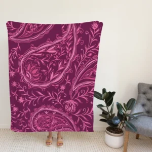 Bohemian Indian Beautiful Paisley Fleece Blanket