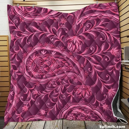 Bohemian Indian Beautiful Paisley Quilt Blanket