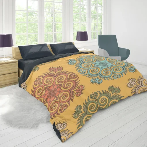 Bohemian Mandala Print Duvet Cover 1