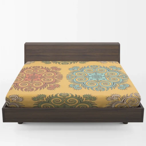 Bohemian Mandala Print Fitted Sheet 1