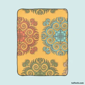 Bohemian Mandala Print Fleece Blanket 1