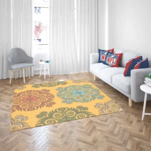 Bohemian Mandala Print Rug 2