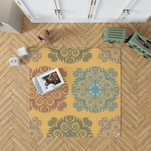 Bohemian Mandala Print Rug