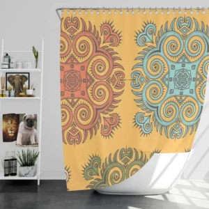 Bohemian Mandala Print Shower Curtain