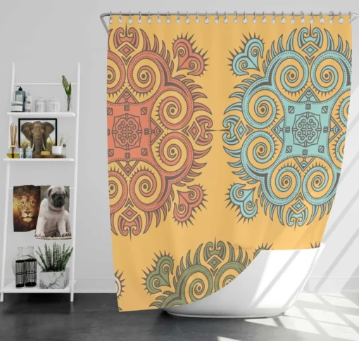 Bohemian Mandala Print Shower Curtain