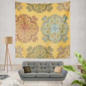 Bohemian Mandala Print Wall Tapestry