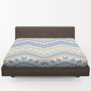 Bohemian Zigzag Ethnic Pattern Fitted Sheet 1