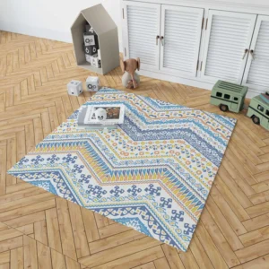 Bohemian Zigzag Ethnic Pattern Rug 1