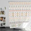 Boho Aztec Folkloric Pattern Design Shower Curtain