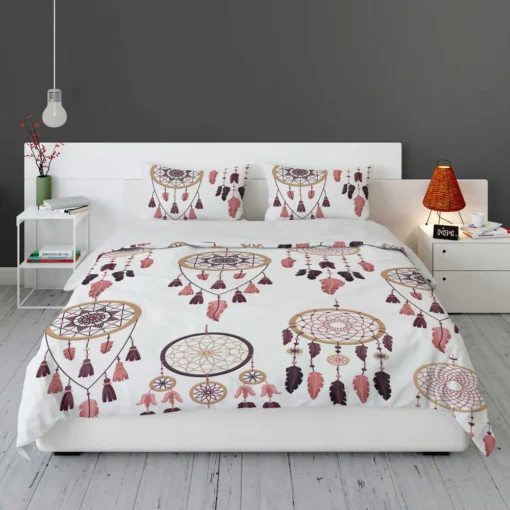 Boho Dreamcatcher Flat Design Bedding Set 1