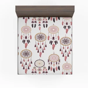 Boho Dreamcatcher Flat Design Fitted Sheet