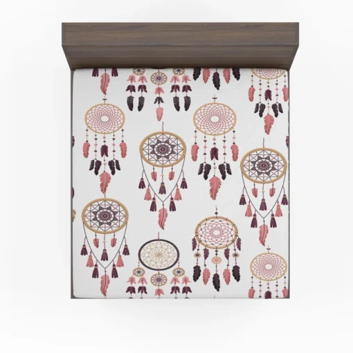 Boho Dreamcatcher Flat Design Fitted Sheet