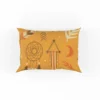 Boho Elements Pattern on Apricot Background Pillow Case