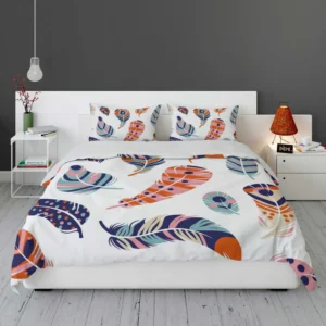 Boho Feather Design Bedding Set 1