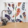 Boho Feather Design Curtain