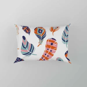 Boho Feather Design Pillow Case