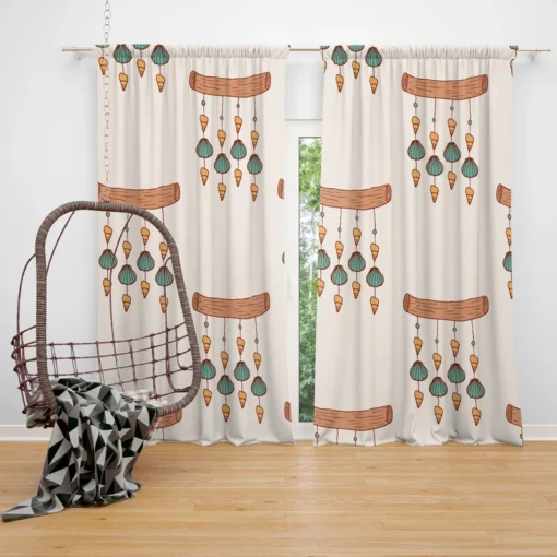 Boho Style Dream Catcher Design Curtain