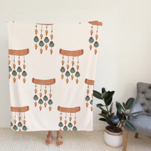 Boho Style Dream Catcher Design Fleece Blanket